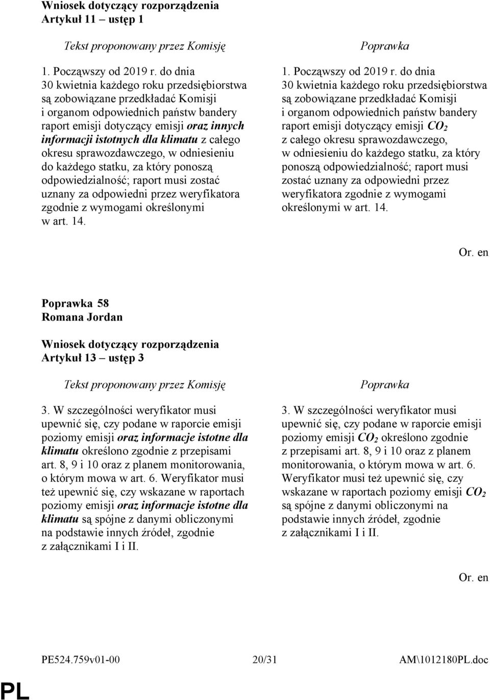 z całego okresu sprawozdawczego, w odniesieniu do każdego statku, za który ponoszą odpowiedzialność; raport musi zostać uznany za odpowiedni przez weryfikatora zgodnie z wymogami określonymi w art.