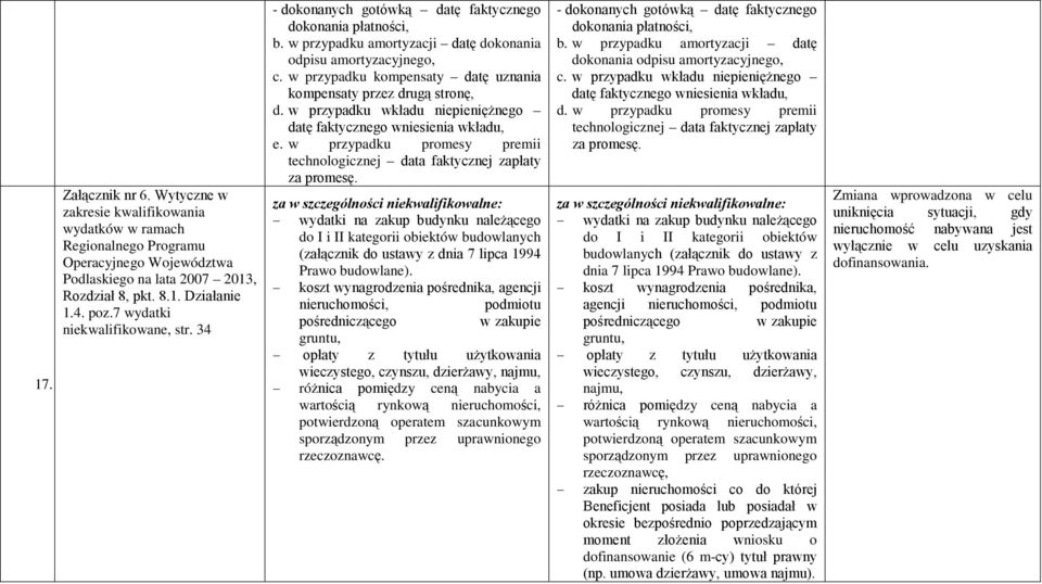 w przypadku wkładu niepieniężnego datę faktycznego wniesienia wkładu, e. w przypadku promesy premii technologicznej data faktycznej zapłaty za promesę.