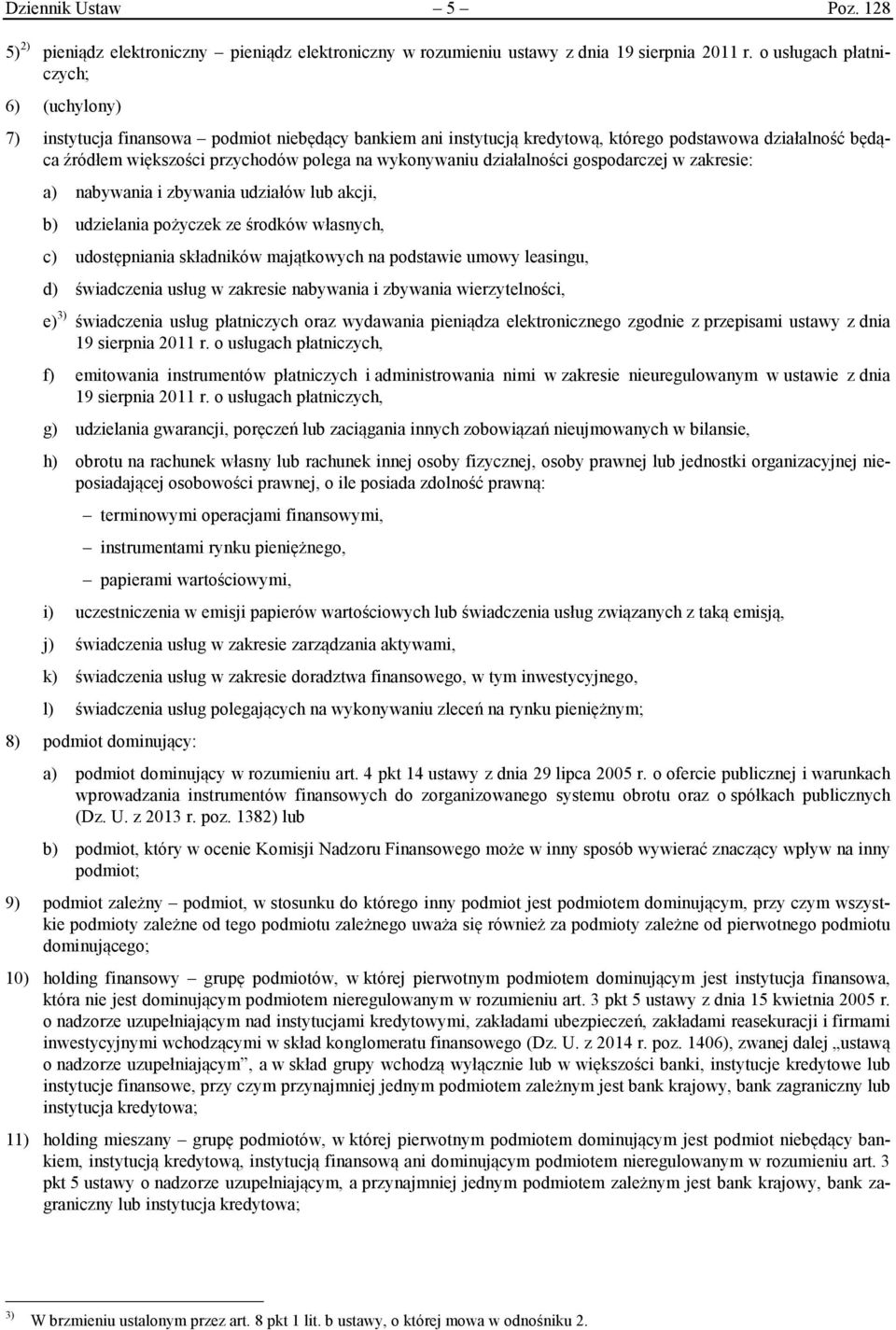 wykonywaniu działalności gospodarczej w zakresie: a) nabywania i zbywania udziałów lub akcji, b) udzielania pożyczek ze środków własnych, c) udostępniania składników majątkowych na podstawie umowy