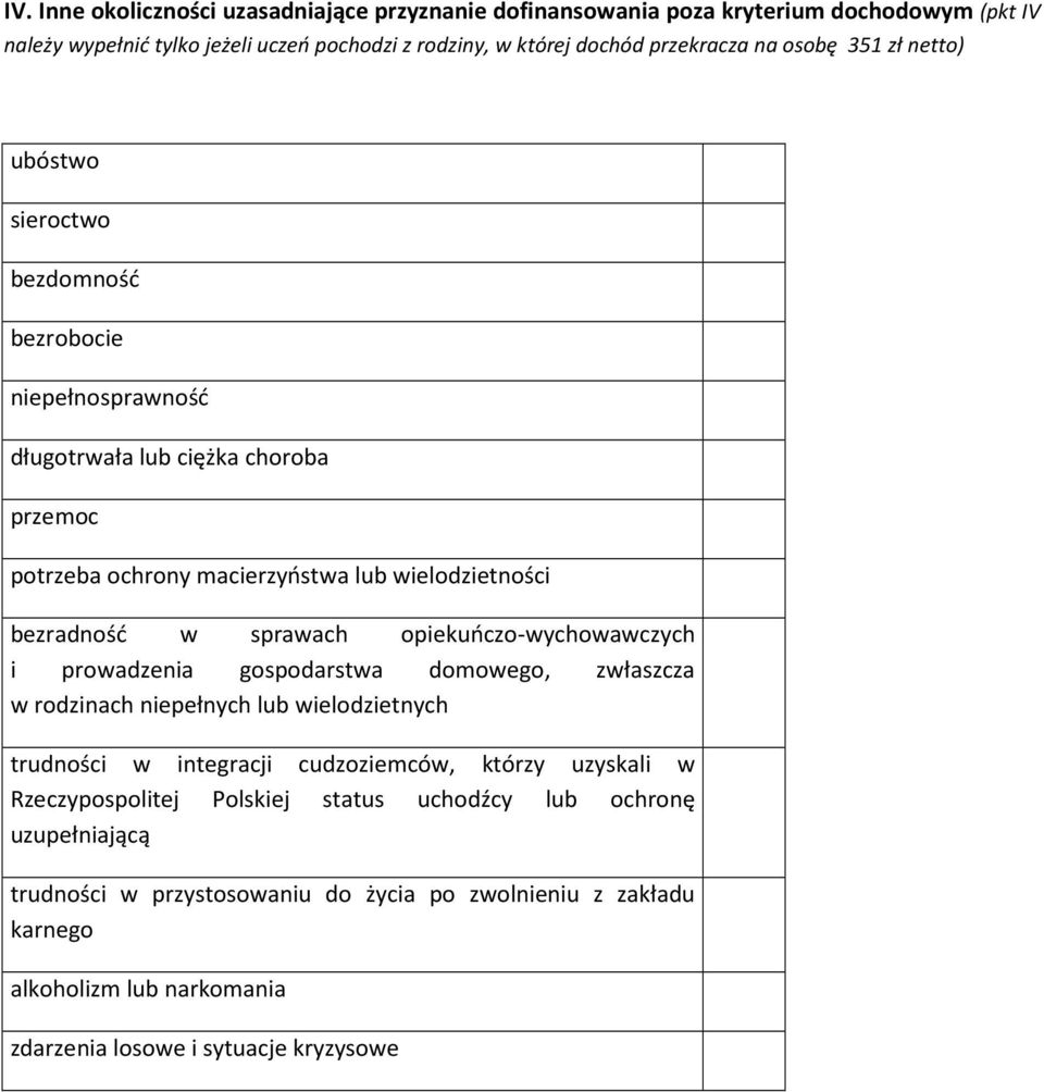 sprawach opiekuńczo-wychowawczych i prowadzenia gospodarstwa domowego, zwłaszcza w rodzinach niepełnych lub wielodzietnych trudności w integracji cudzoziemców, którzy uzyskali w