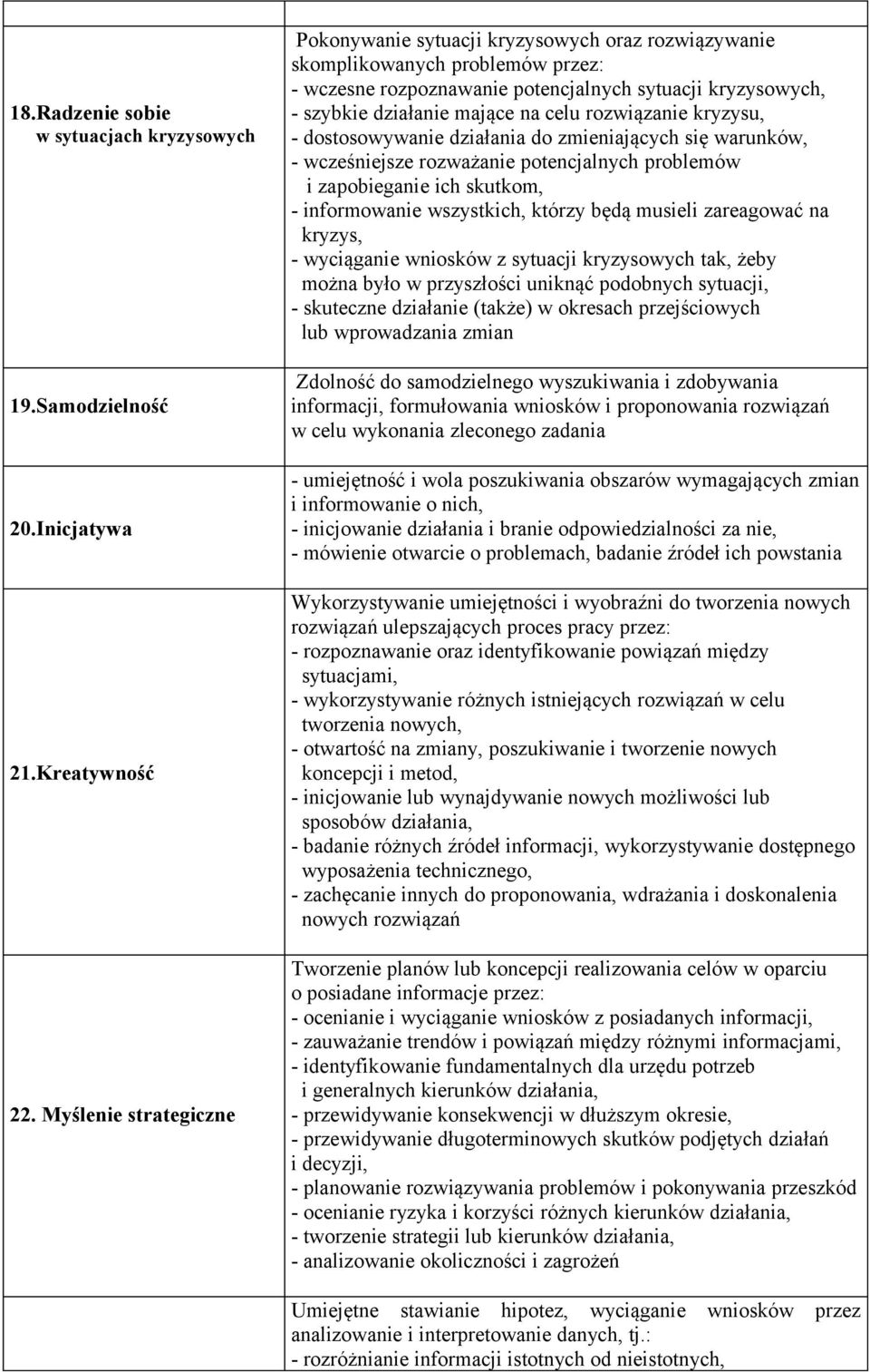 celu rozwiązanie kryzysu, - dostosowywanie działania do zmieniających się warunków, - wcześniejsze rozważanie potencjalnych problemów i zapobieganie ich skutkom, - informowanie wszystkich, którzy