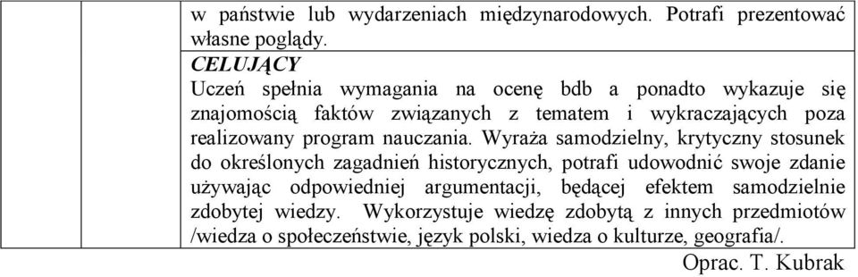 program nauczania.