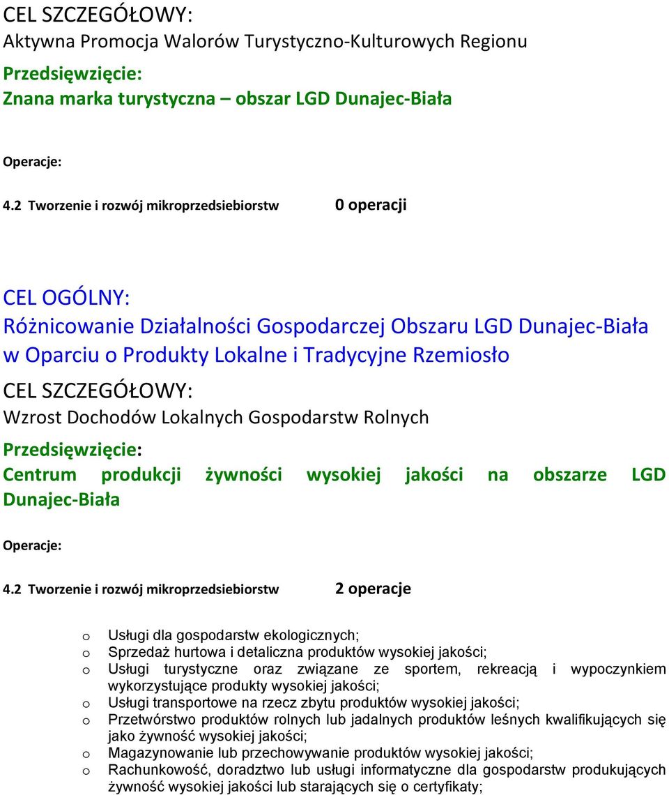 Ranych Centrum prdukcji żywnści wyskiej jakści na bszarze LGD 4.