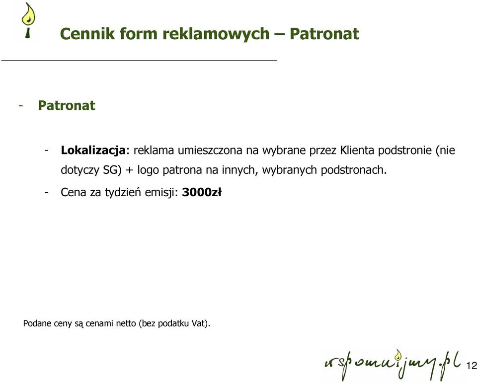 dotyczy SG) + logo patrona na innych, wybranych podstronach.