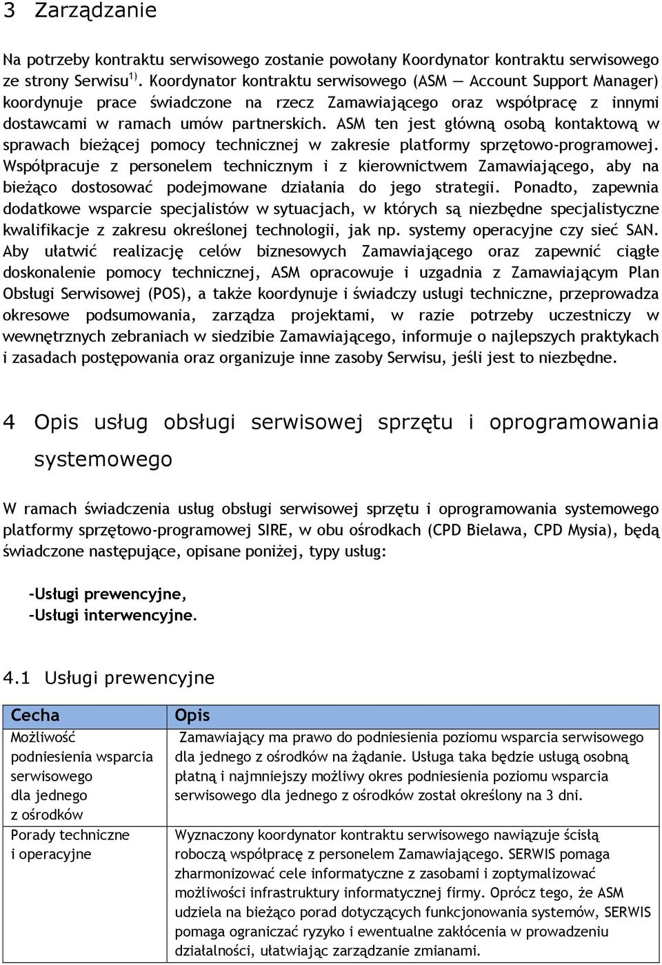 ASM ten jest główną osobą kontaktową w sprawach bieżącej pomocy technicznej w zakresie platformy sprzętowo-programowej.