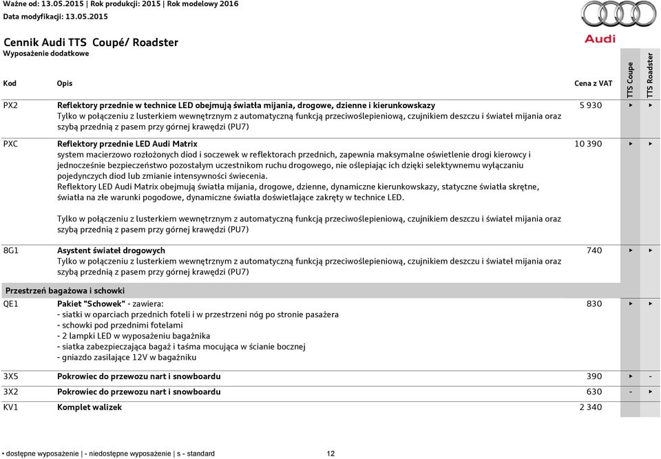 diod i soczewek w reflektorach przednich, zapewnia maksymalne oświetlenie drogi kierowcy i jednocześnie bezpieczeństwo pozostałym uczestnikom ruchu drogowego, nie oślepiając ich dzięki selektywnemu