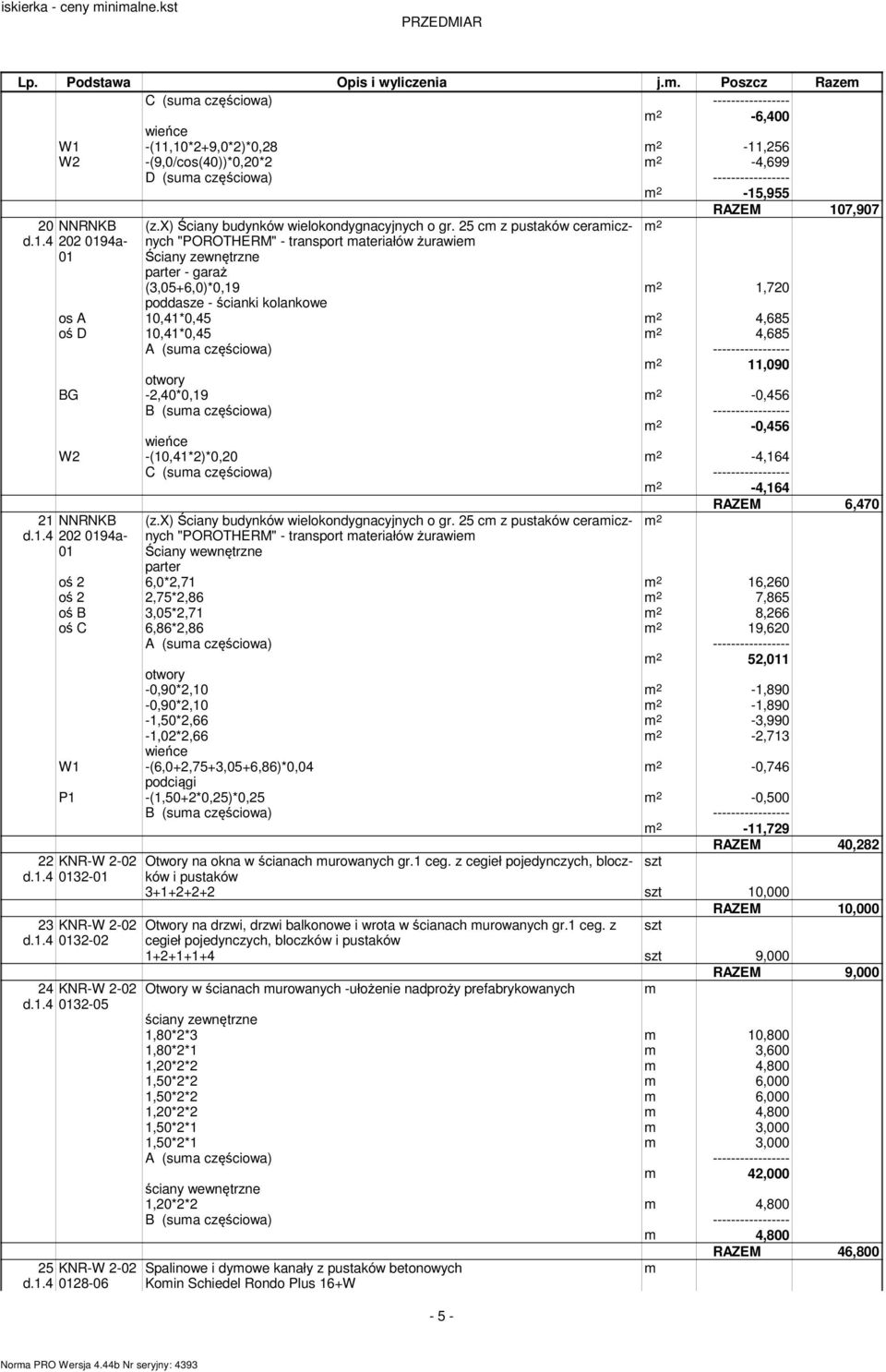 20 NNRNKB d.1.4 202 0194a- 01 (z.x) Ściany budynków wielokondygnacyjnych o gr.