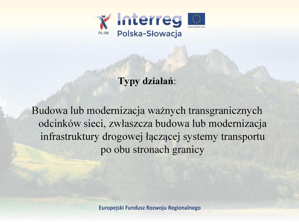 budowa lub modernizacja infrastruktury