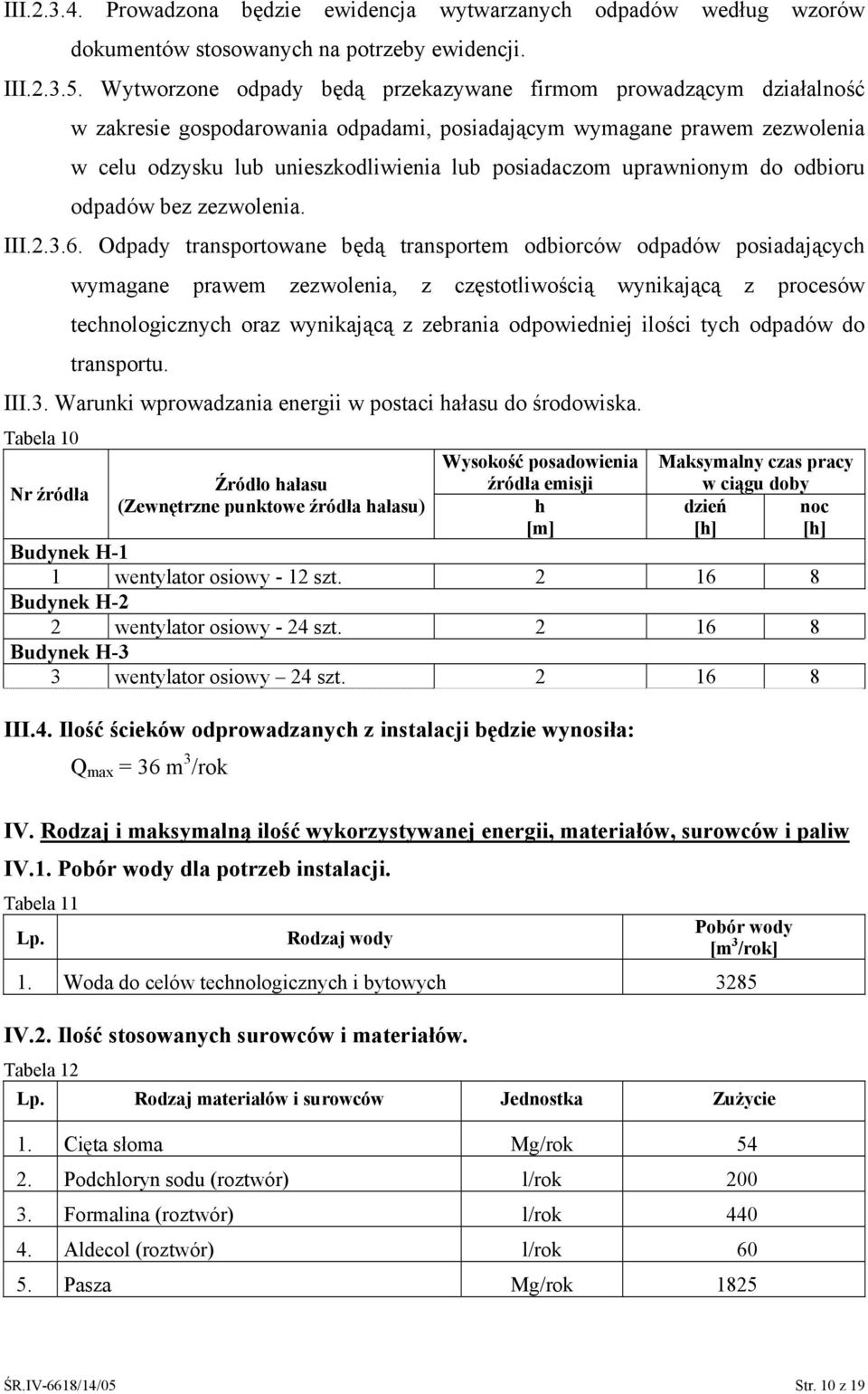 . Wytworzone odpady będą przekazywane firmom prowadzącym działalność w zakresie gospodarowania odpadami, posiadającym wymagane prawem zezwolenia w celu odzysku lub unieszkodliwienia lub posiadaczom