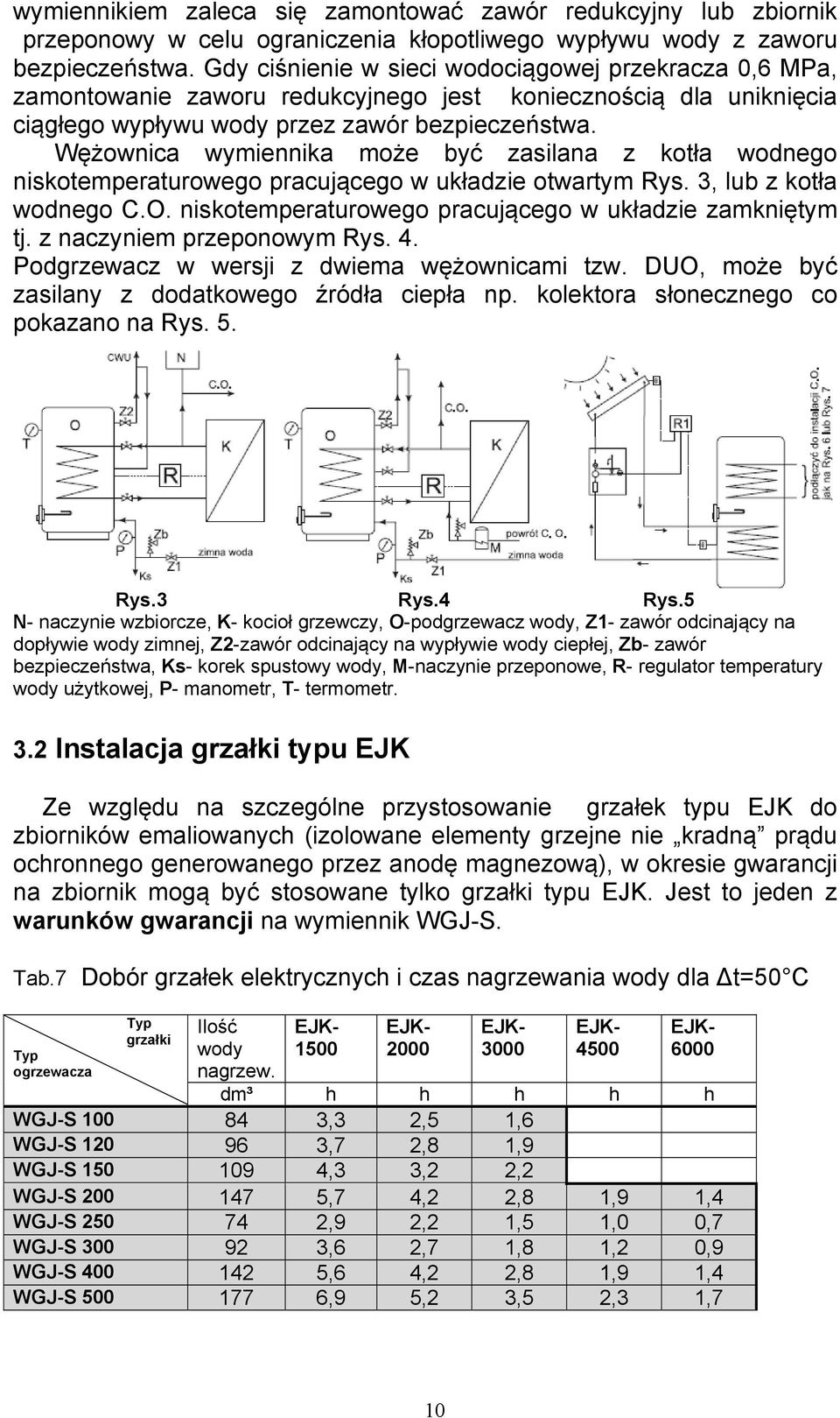 Wężownica wymiennika może być zasilana z kotła wodnego niskotemperaturowego pracującego w układzie otwartym Rys. 3, lub z kotła wodnego C.O. niskotemperaturowego pracującego w układzie zamkniętym tj.