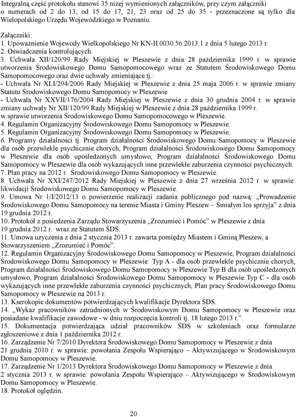 Uchwała XII/120/99 Rady Miejskiej w Pleszewie z dnia 28 października 1999 r.