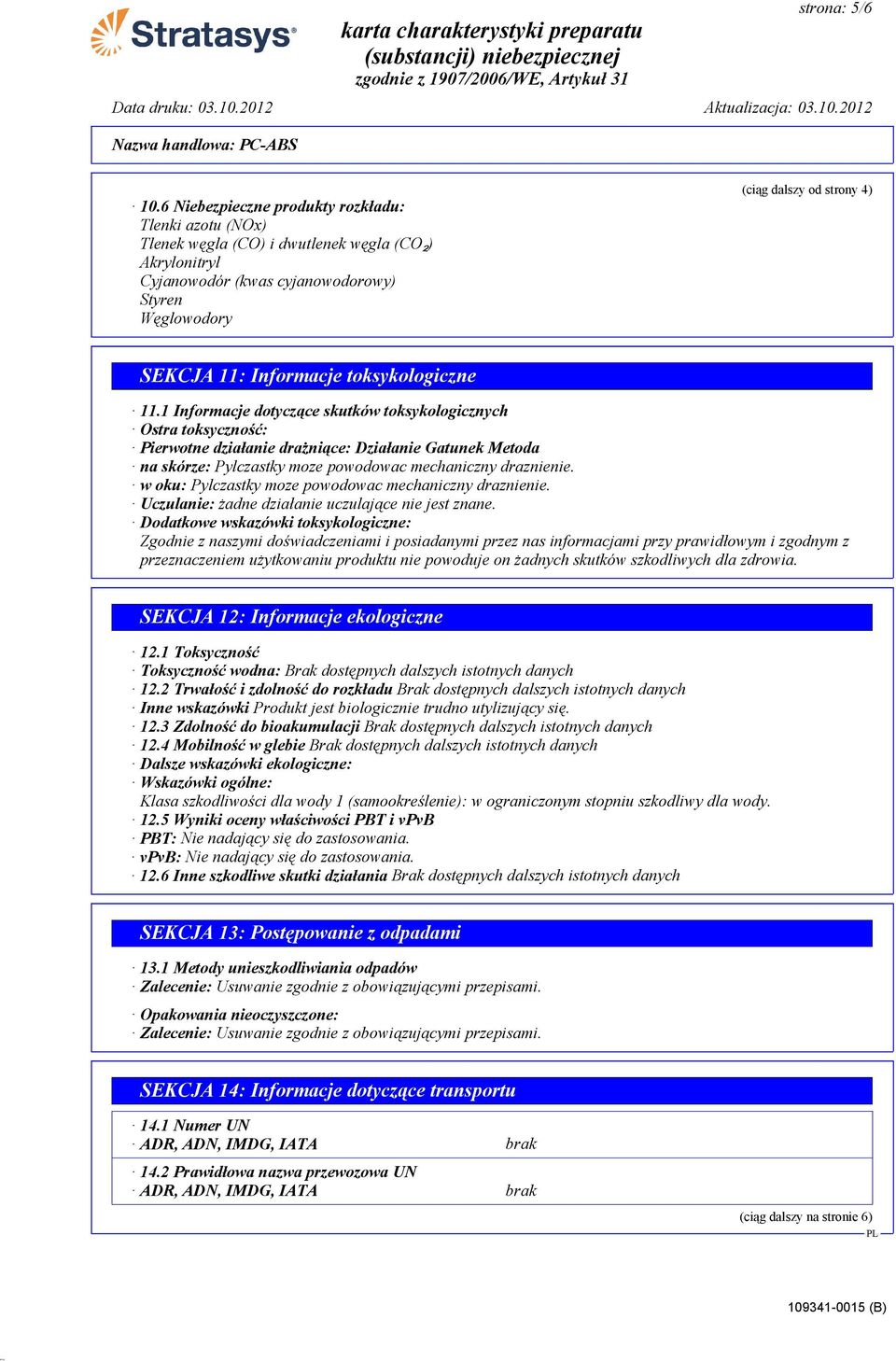 Informacje toksykologiczne 11.