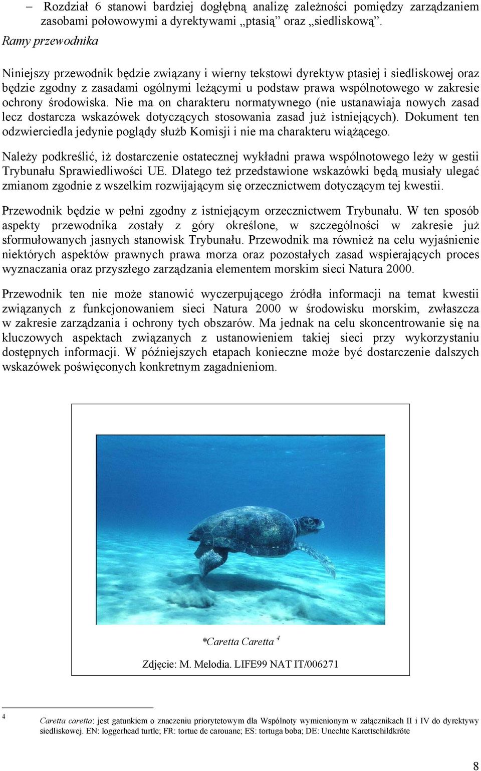 ochrony środowiska. Nie ma on charakteru normatywnego (nie ustanawiaja nowych zasad lecz dostarcza wskazówek dotyczących stosowania zasad już istniejących).