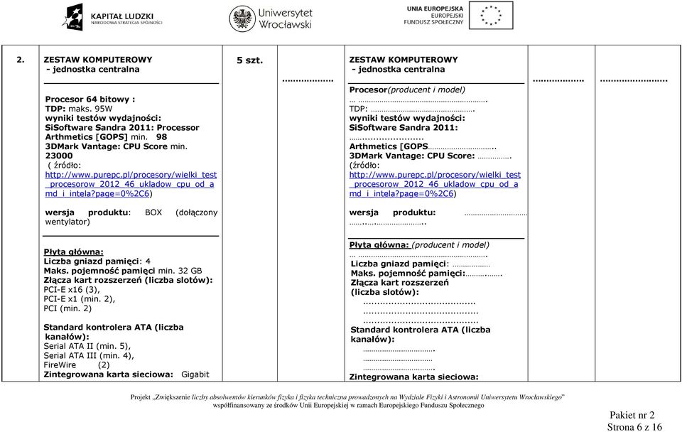 .. Arthmetics [GOPS.. 3DMark Vantage: CPU Score:. (źródło: http://www.purepc.pl/procesory/wielki_test _procesorow_2012_46_ukladow_cpu_od_a md_i_intela?page=0%2c6).