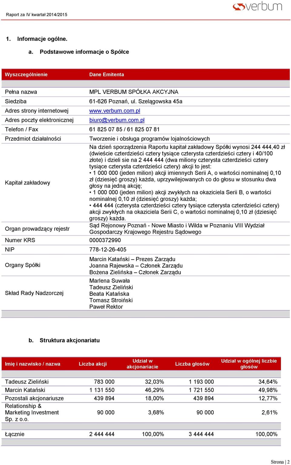 Szelągowska 45a www.verbum.com.