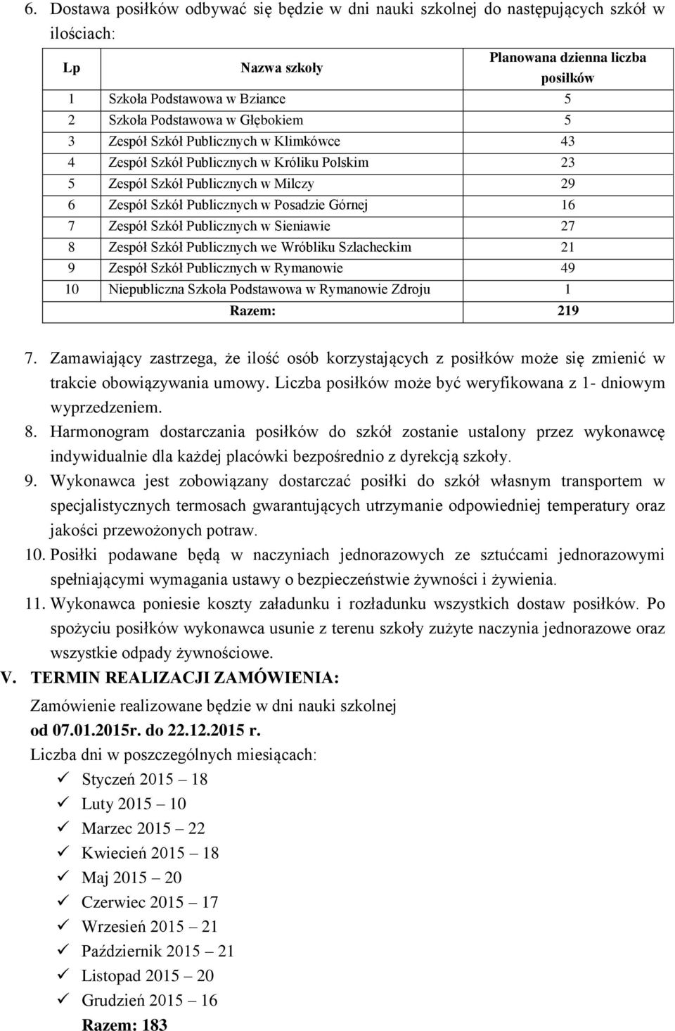 Szkół Publicznych w Sieniawie 27 8 Zespół Szkół Publicznych we Wróbliku Szlacheckim 21 9 Zespół Szkół Publicznych w Rymanowie 49 10 Niepubliczna Szkoła Podstawowa w Rymanowie Zdroju 1 Razem: 219 7.