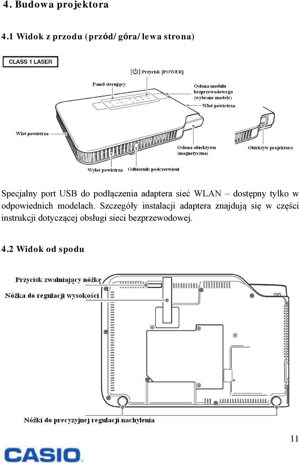 podłączenia adaptera sieć WLAN dostępny tylko w odpowiednich modelach.