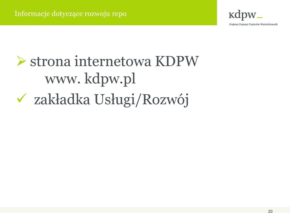 internetowa KDPW www.