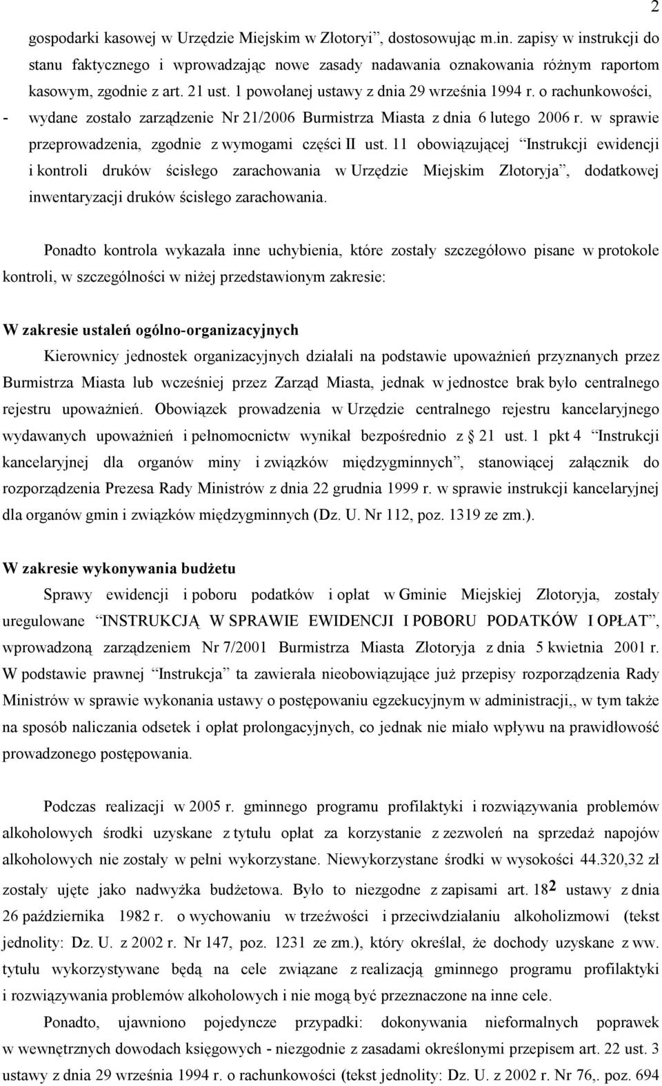 w sprawie przeprowadzenia, zgodnie z wymogami cz3=ci II ust.