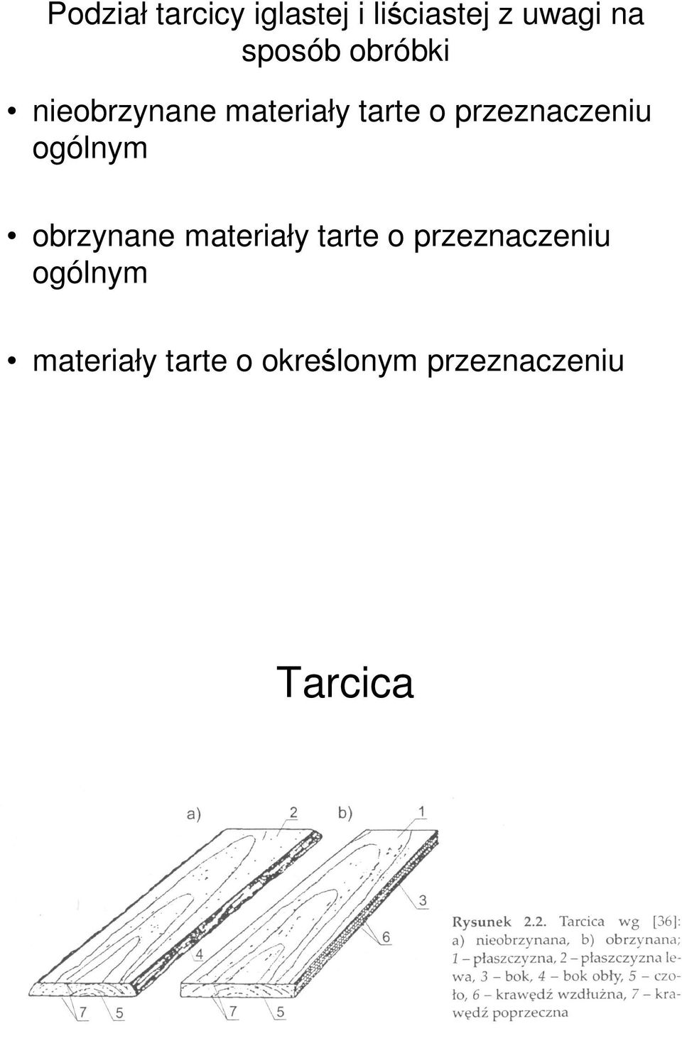 przeznaczeniu ogólnym obrzynane materiały tarte o