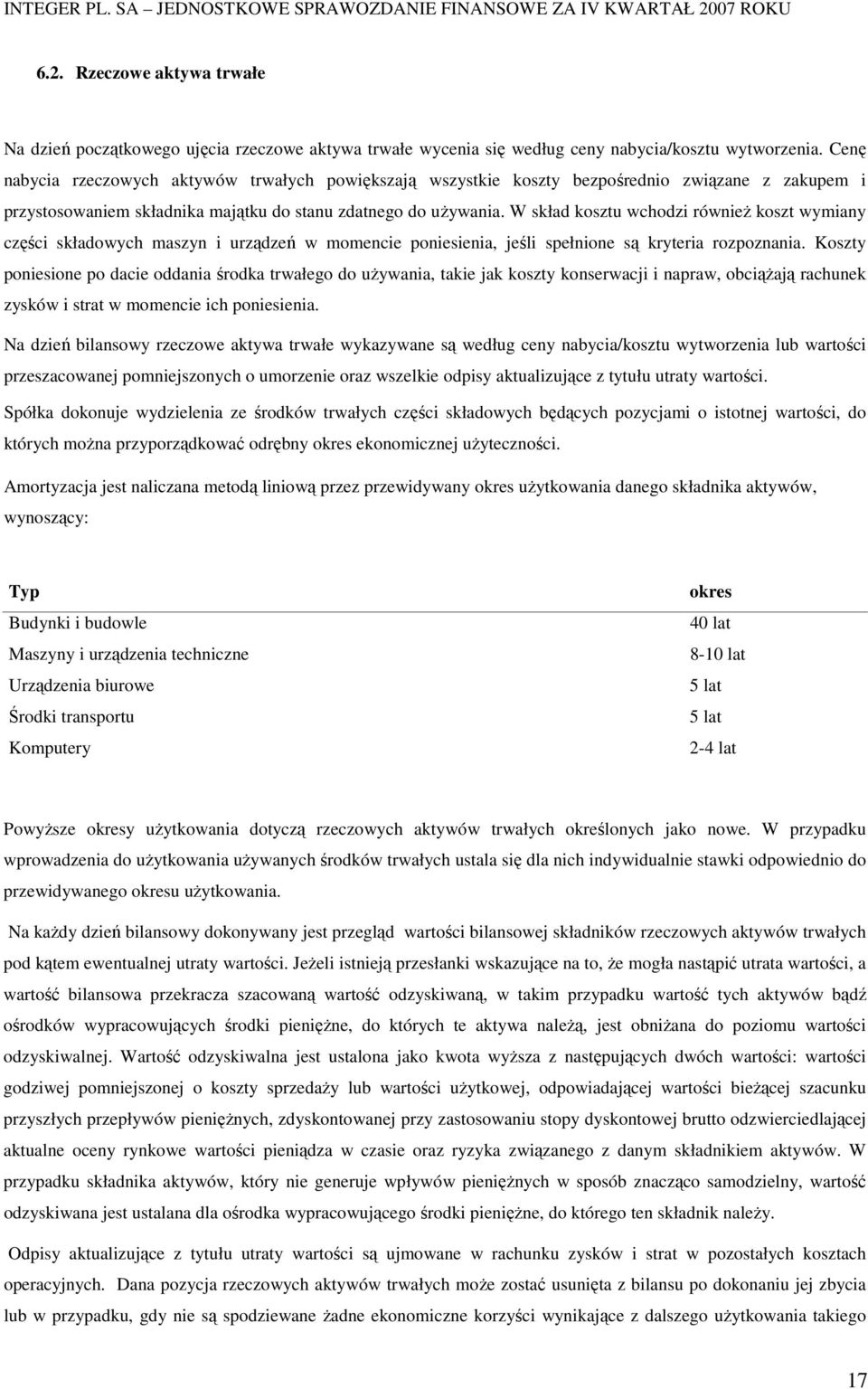 W skład kosztu wchodzi równieŝ koszt wymiany części składowych maszyn i urządzeń w momencie poniesienia, jeśli spełnione są kryteria rozpoznania.