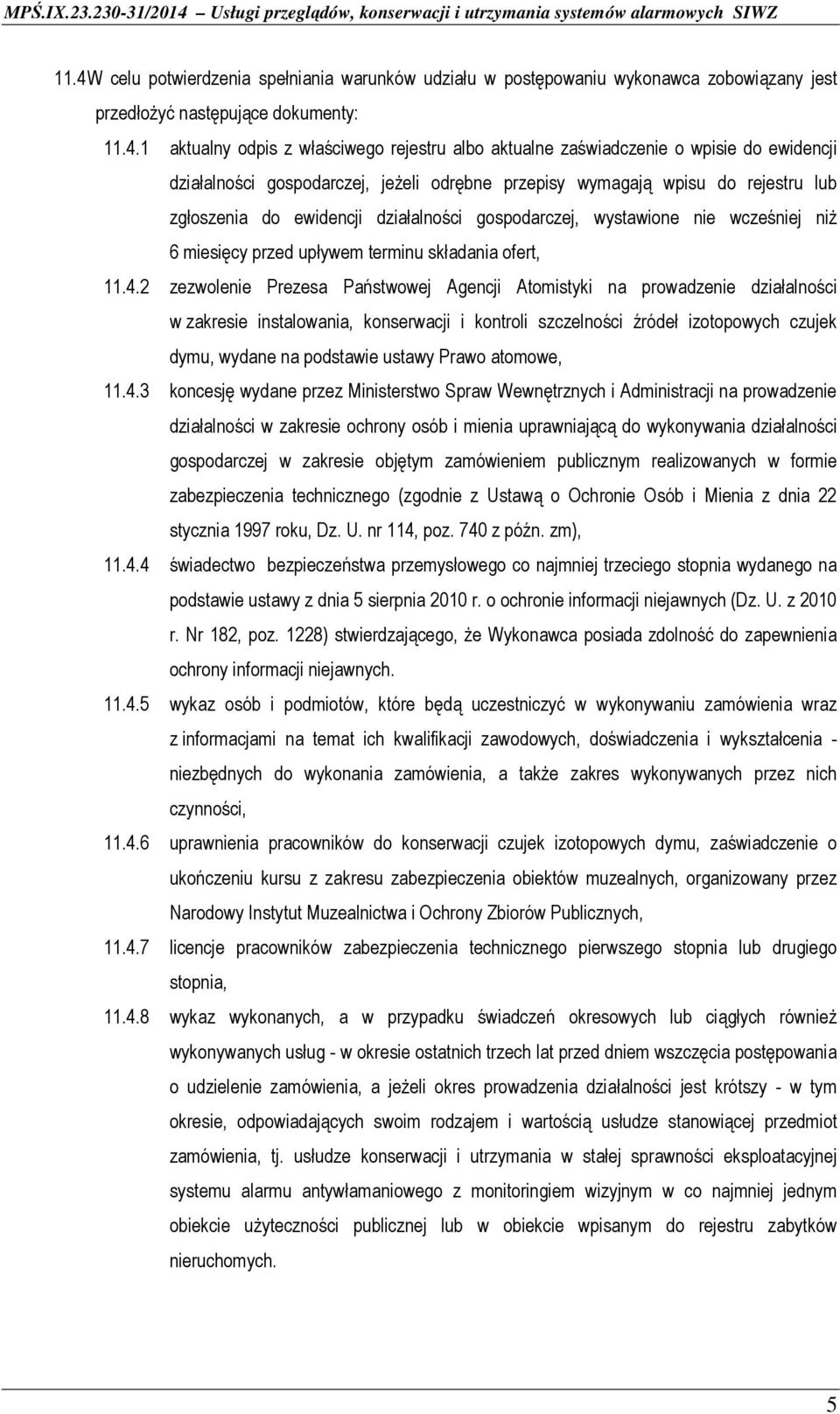 miesięcy przed upływem terminu składania ofert, 11.4.