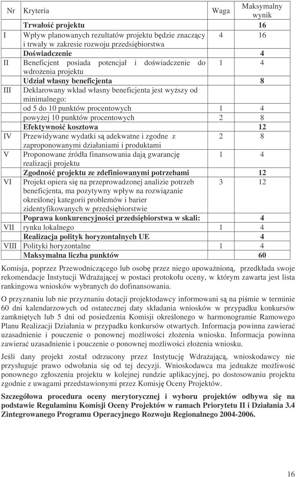punktów procentowych 2 8 Efektywno kosztowa 12 IV Przewidywane wydatki s adekwatne i zgodne z 2 8 zaproponowanymi działaniami i produktami V Proponowane ródła finansowania daj gwarancj 1 4 realizacji