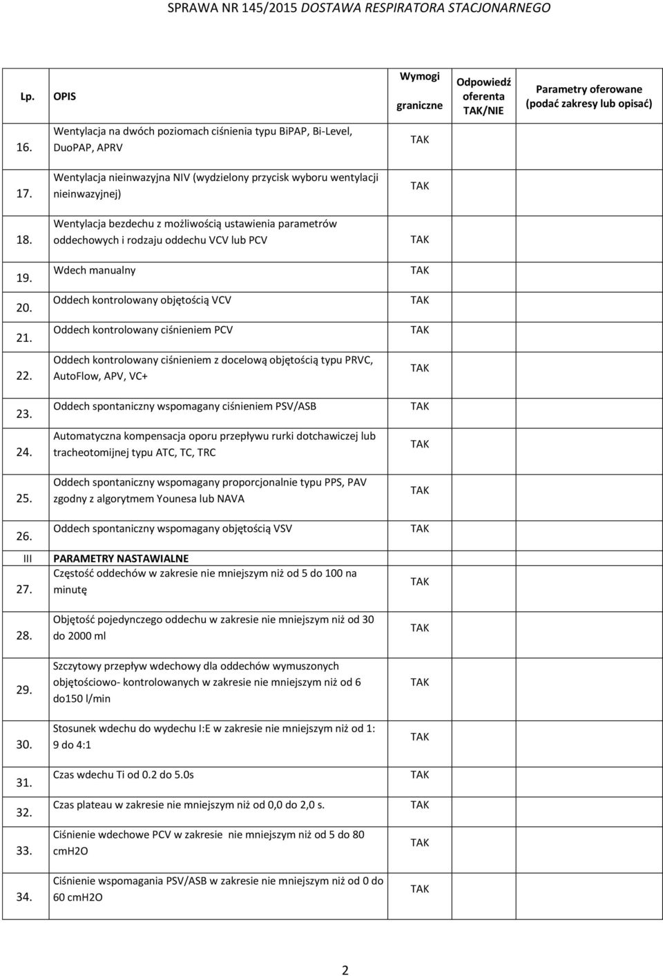 Oddech kontrolowany ciśnieniem z docelową objętością typu PRVC, AutoFlow, APV, VC+ 23. Oddech spontaniczny wspomagany ciśnieniem PSV/ASB 24.