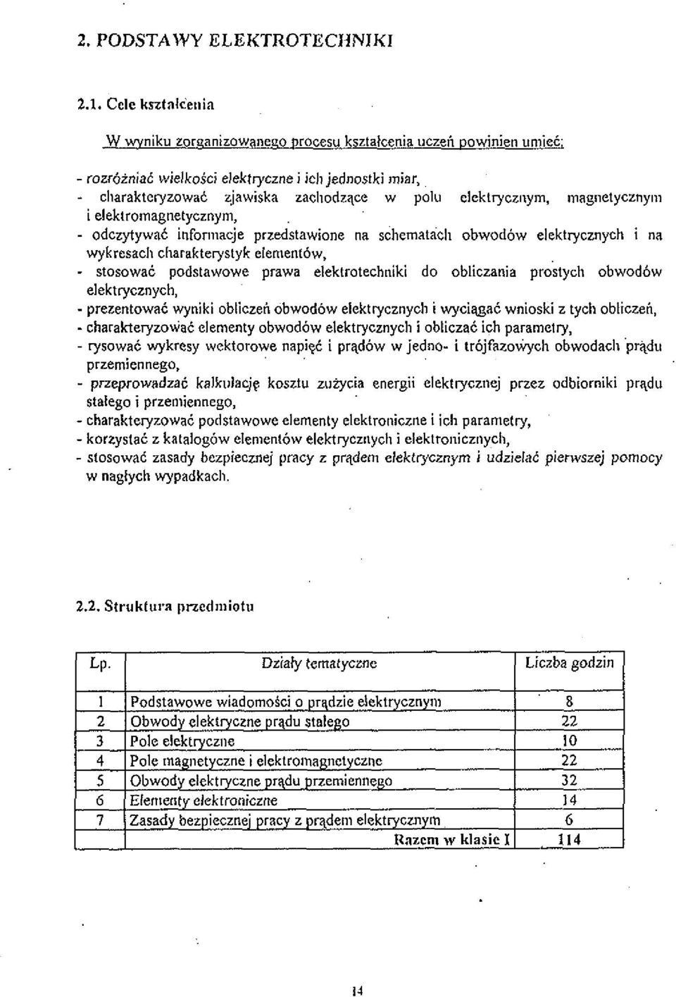 .. wykresacl~ charakterystyk element6w, - stosowat podstawowe prawa elektrotechniki do obliczania pro;tych obwod6w elektrycznych, - prezentowat wyniki obliczeh obwod6w elektrycznycll i wyci~at