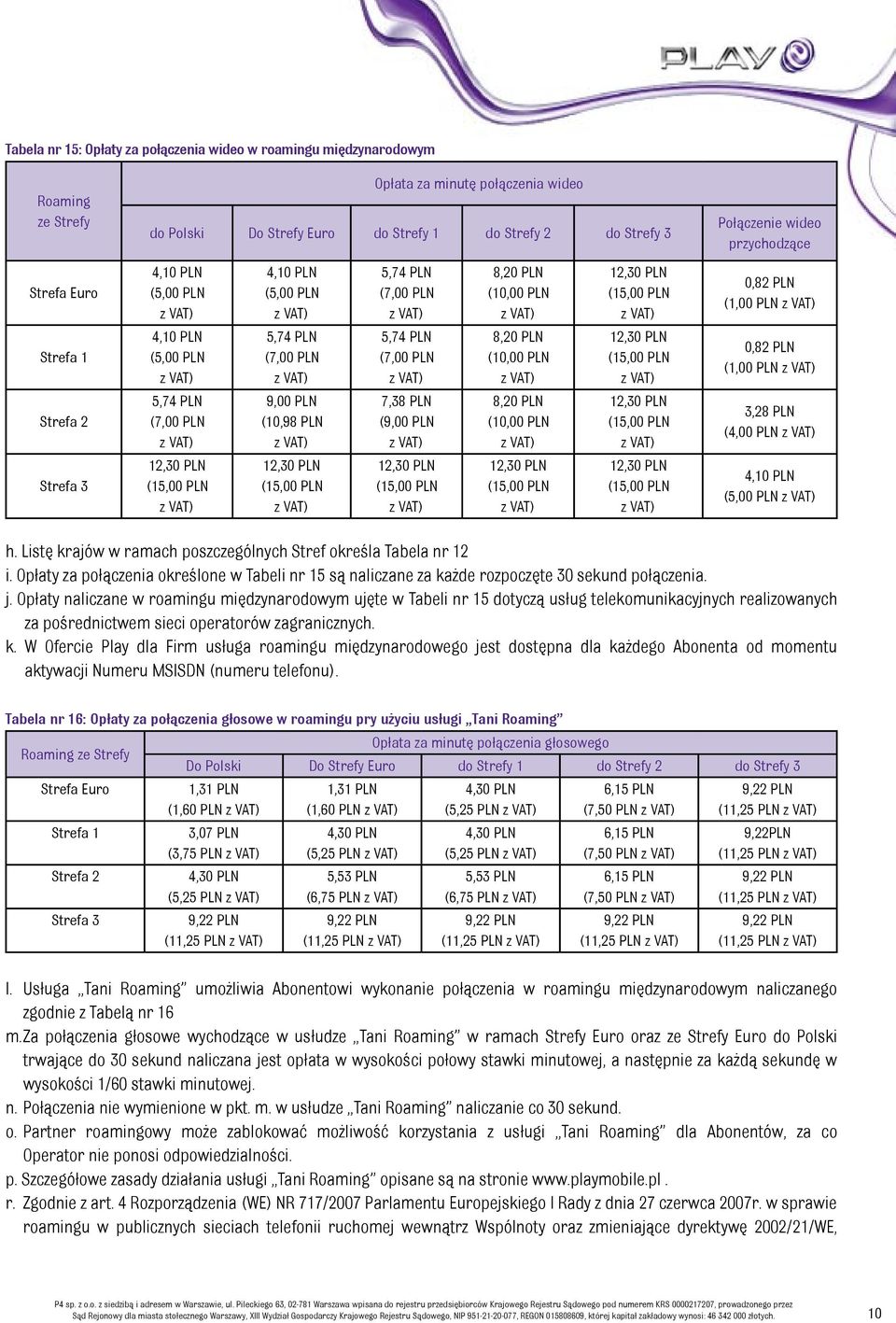 7,38 PLN (9,00 PLN 8,20 PLN (10,00 PLN 3,28 PLN (4,00 PLN Strefa 3 4,10 PLN (5,00 PLN h. Listę krajów w ramach poszczególnych Stref określa Tabela nr 12 i.