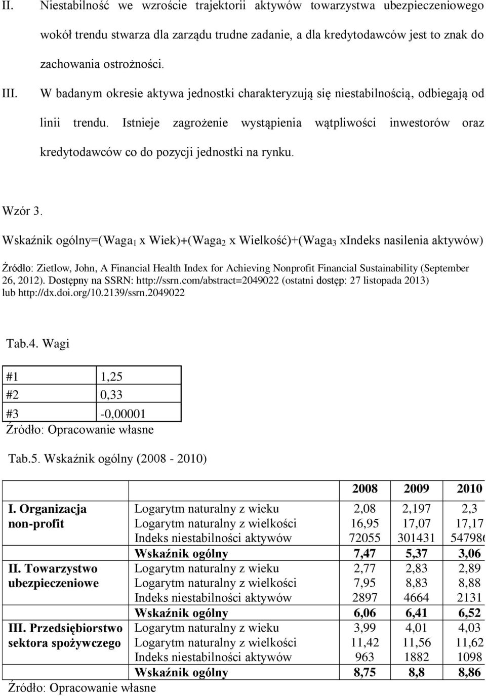 Istnieje zagrożenie wystąpienia wątpliwości inwestorów oraz kredytodawców co do pozycji jednostki na rynku. Wzór 3.