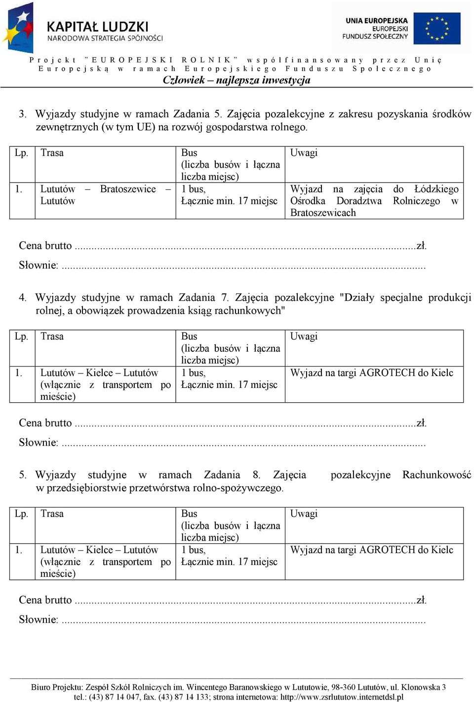 Zajęcia pozalekcyjne "Działy specjalne produkcji rolnej, a obowiązek prowadzenia ksiąg rachunkowych" 1.