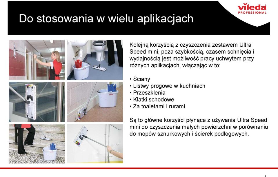 kuchniach Przeszklenia Klatki schodowe Za toaletami i rurami Są to główne korzyści płynące z używania Ultra Speed mini