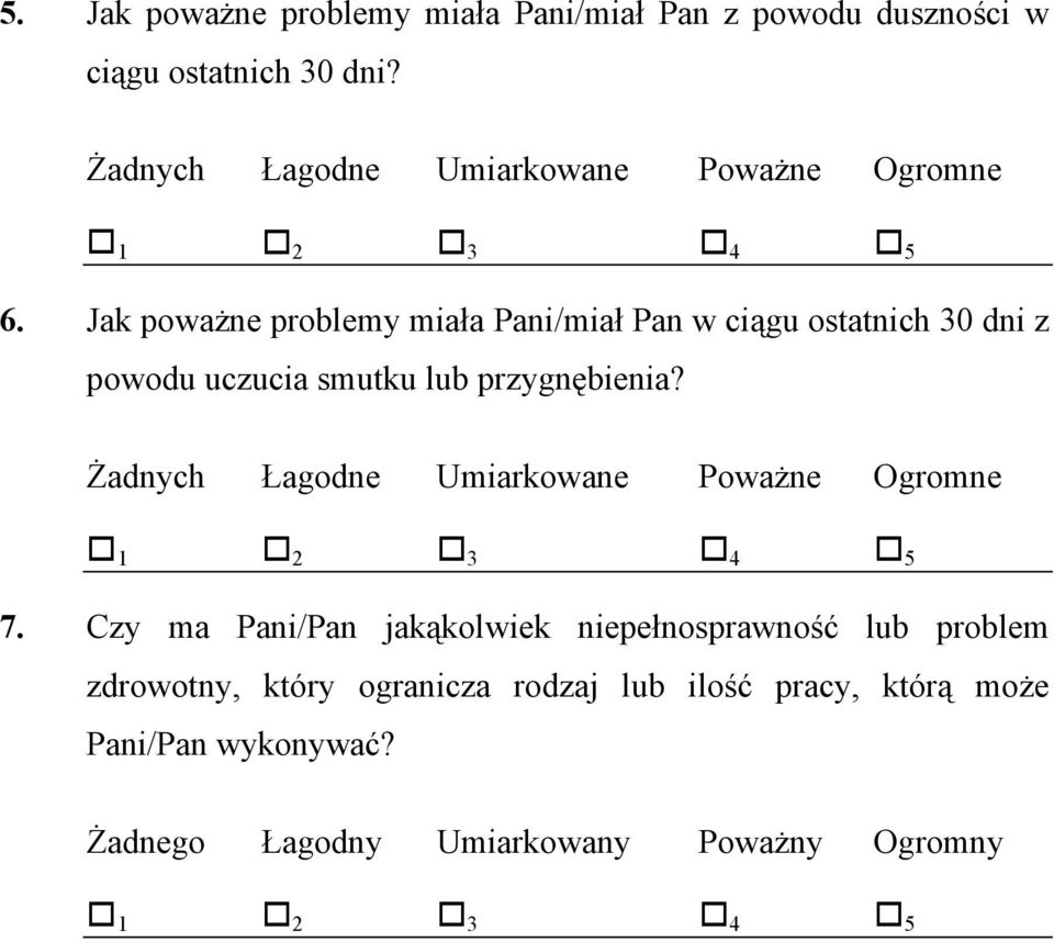 przygnębienia? 7.