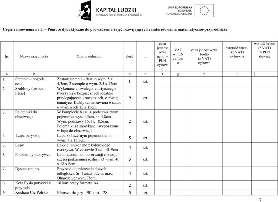 Pojemniki do obserwacji Wykonane z trwałego, elastycznego tworzywa o bezpiecznych idealnie przylegających krawędziach, o różnej tematyce. Każdy temat zawiera 6 sztuk o wymiarach 15 x 15cm.