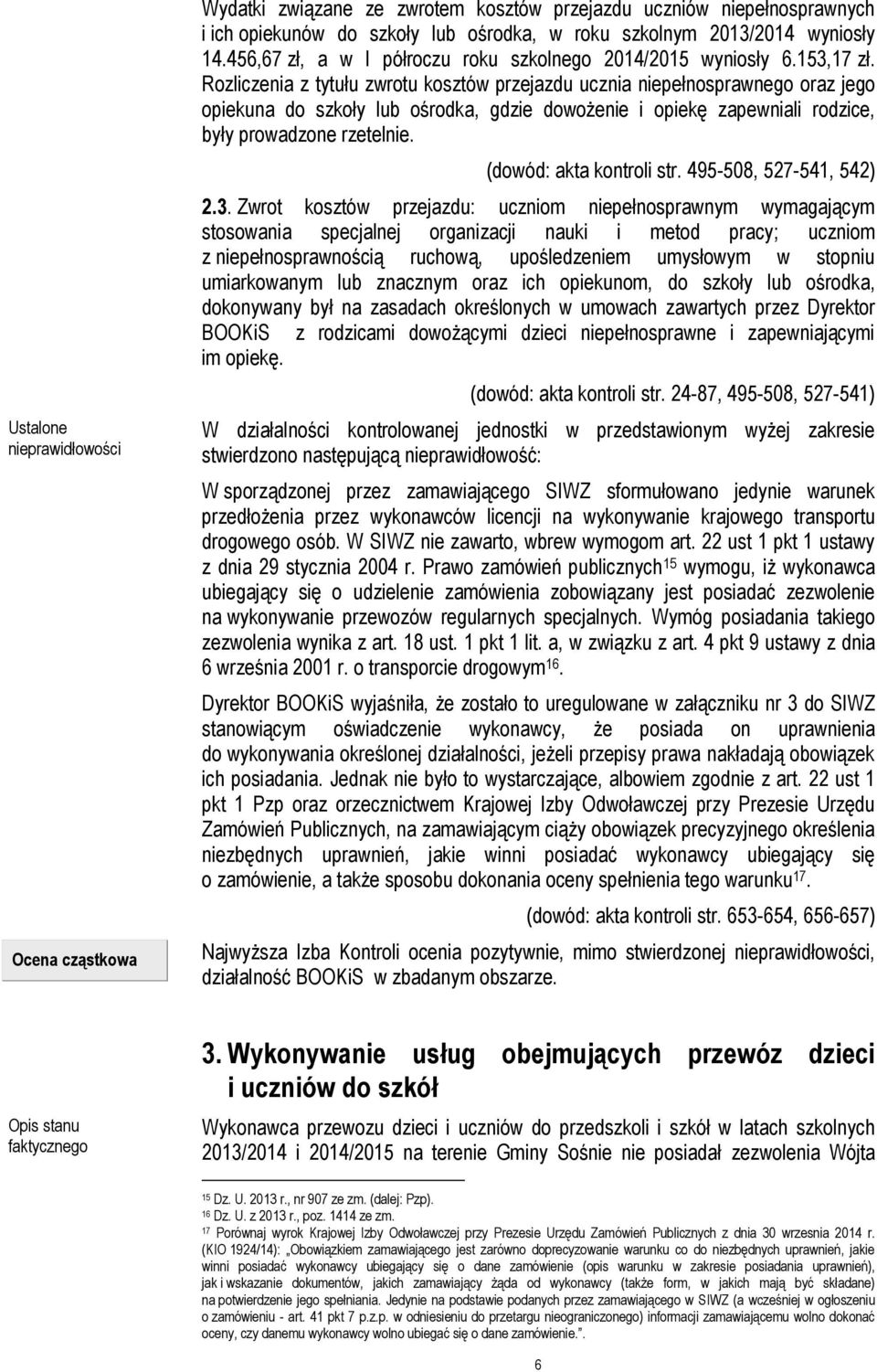 Rozliczenia z tytułu zwrotu kosztów przejazdu ucznia niepełnosprawnego oraz jego opiekuna do szkoły lub ośrodka, gdzie dowożenie i opiekę zapewniali rodzice, były prowadzone rzetelnie.