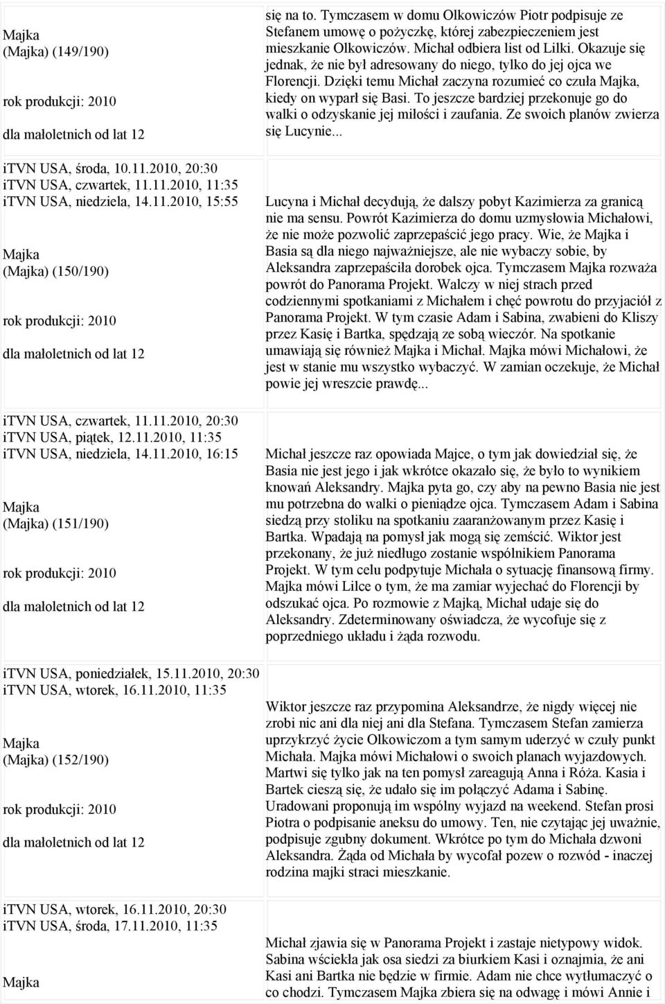 Tymczasem w domu Olkowiczów Piotr podpisuje ze Stefanem umowę o pożyczkę, której zabezpieczeniem jest mieszkanie Olkowiczów. Michał odbiera list od Lilki.