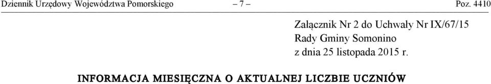 Gminy Somonino z dnia 25 listopada 2015 r.