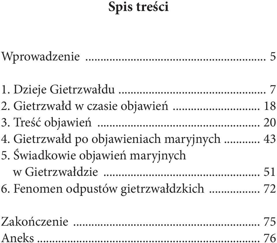 Gietrzwałd po objawieniach maryjnych... 43 5.