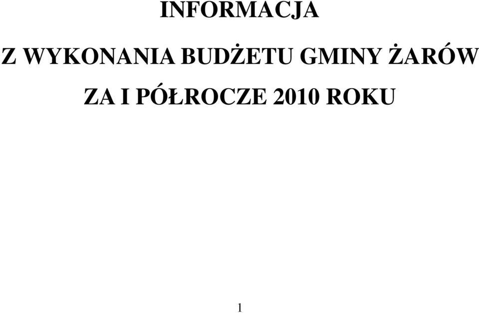 BUDśETU GMINY