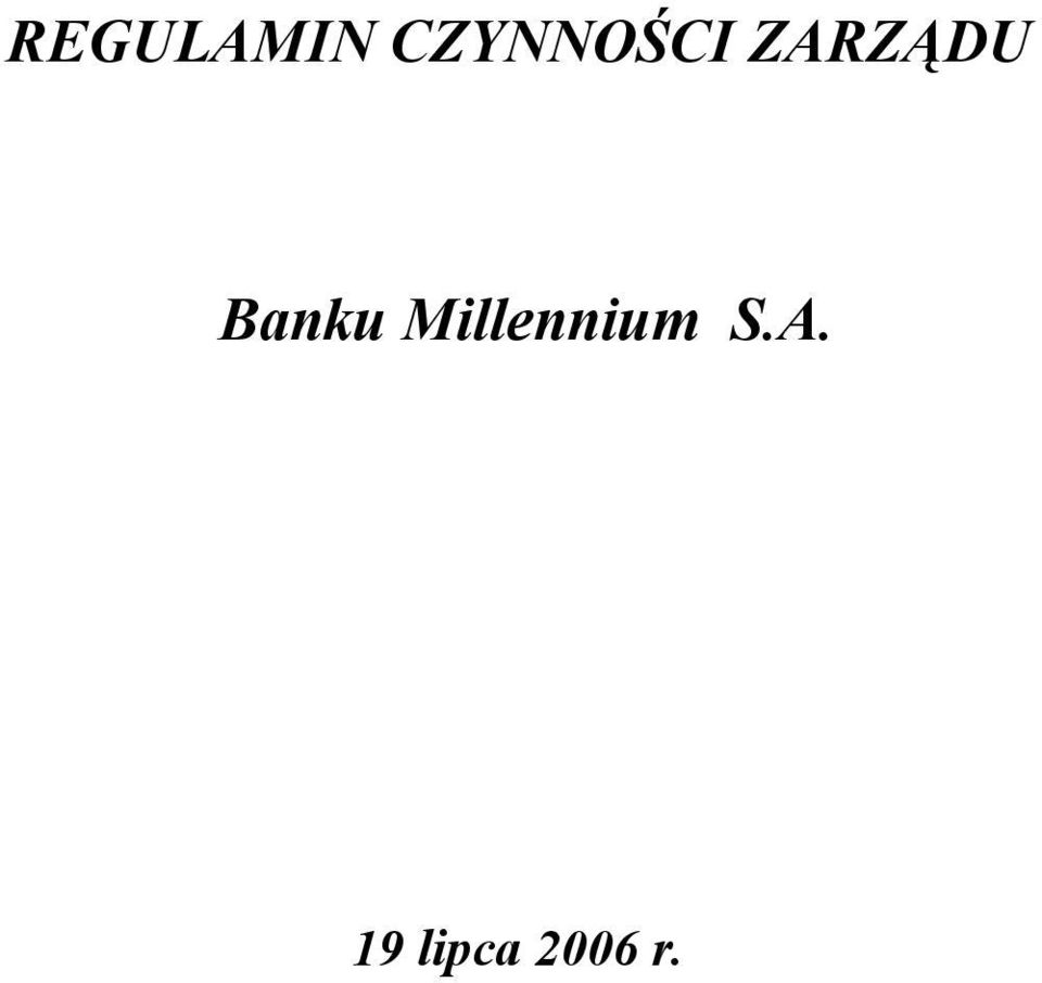 ZARZĄDU Banku