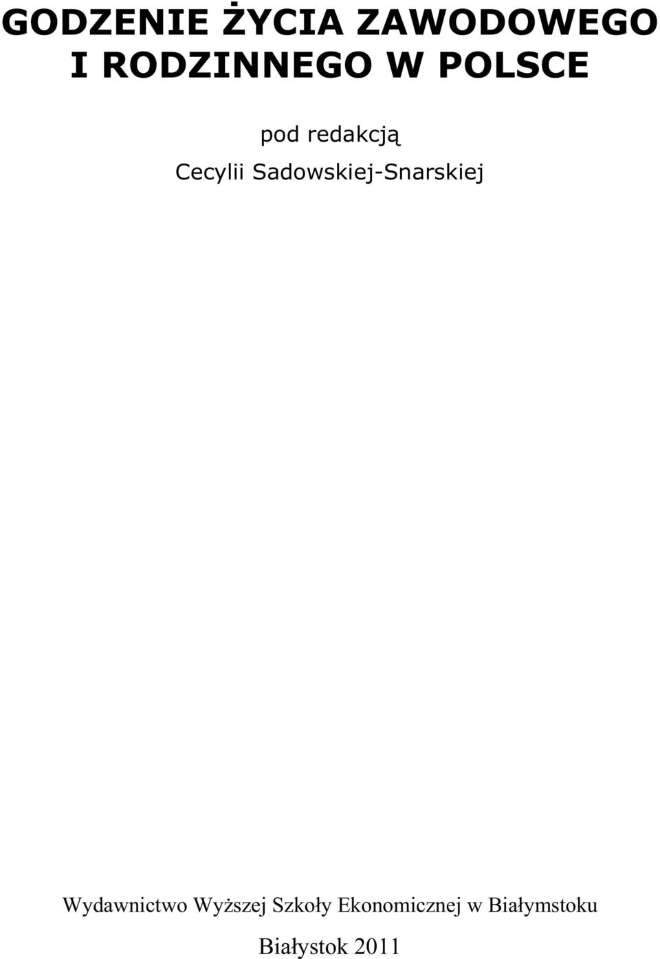 Sadowskiej-Snarskiej Wydawnictwo Wy