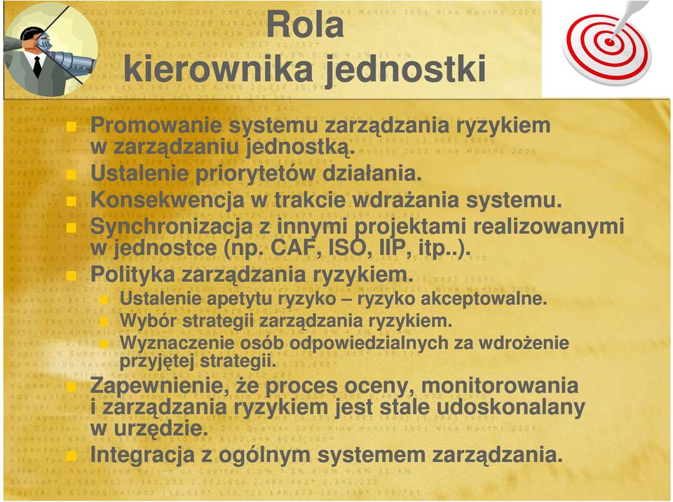 Polityka zarządzania ryzykiem. Ustalenie apetytu ryzyko ryzyko akceptowalne. Wybór strategii zarządzania ryzykiem.