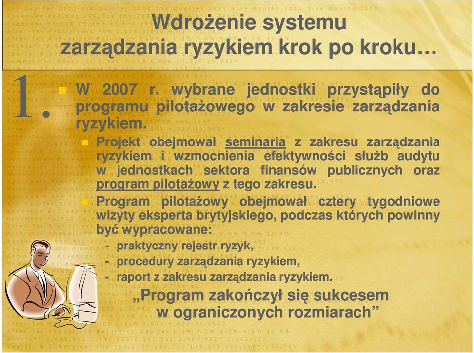 program pilotaŝowy z tego zakresu.