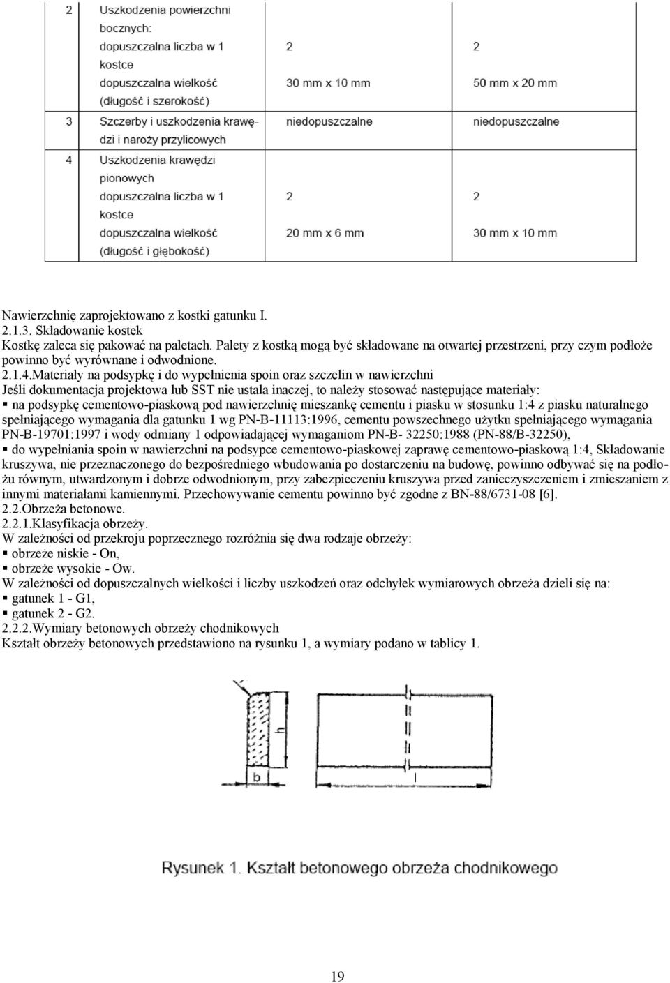 Materiały na podsypkę i do wypełnienia spoin oraz szczelin w nawierzchni Jeśli dokumentacja projektowa lub SST nie ustala inaczej, to należy stosować następujące materiały: na podsypkę