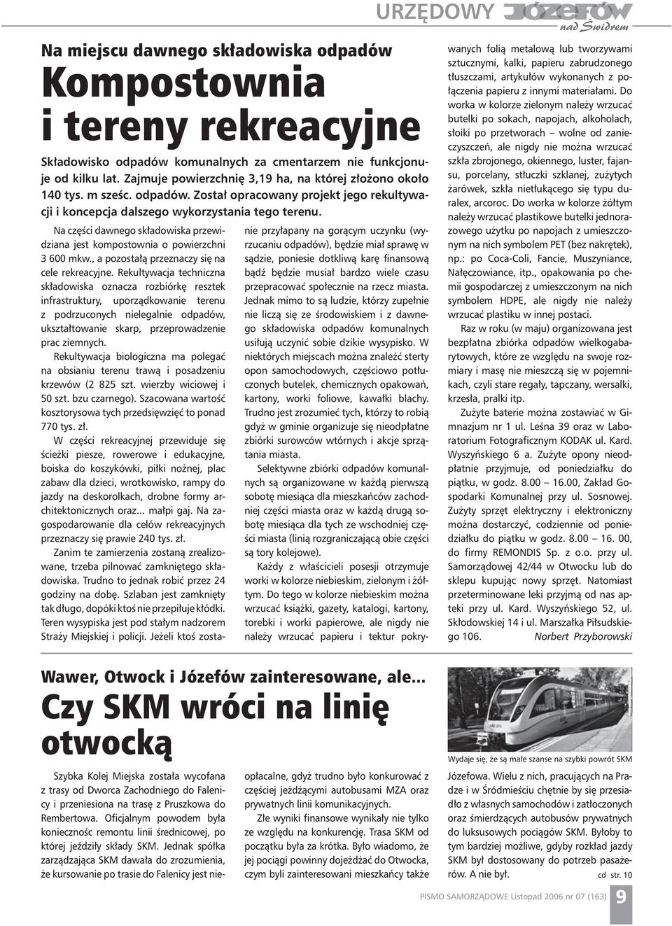 Pismo Samorządowe Listopad 2006 Nr 07 163 Pdf