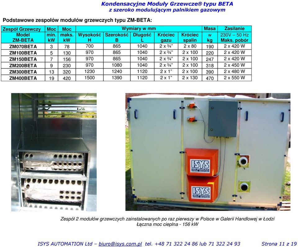 pobór ZM070BETA 3 78 700 865 1040 2 x ¾ 2 x 80 190 2 x 420 W ZM100BETA 5 130 970 865 1040 2 x ¾ 2 x 100 220 2 x 420 W ZM150BETA 7 156 970 865 1040 2 x ¾ 2 x 100 247 2 x 420 W ZM200BETA 9 230 970 1080