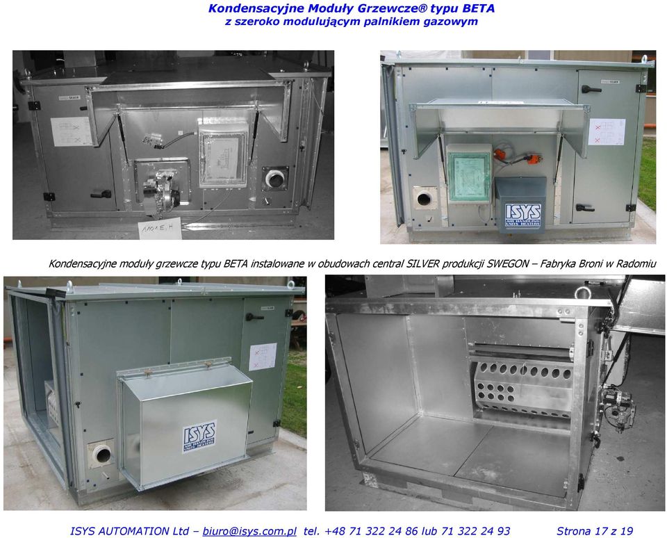 Broni w Radomiu ISYS AUTOMATION Ltd biuro@isys.com.