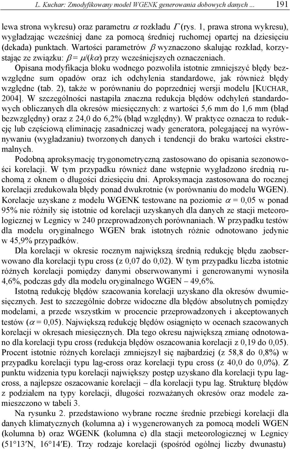 Wartości parametrów β wyznaczono skalując rozkład, korzystając ze związku: β = μ/(kα) przy wcześniejszych oznaczeniach.