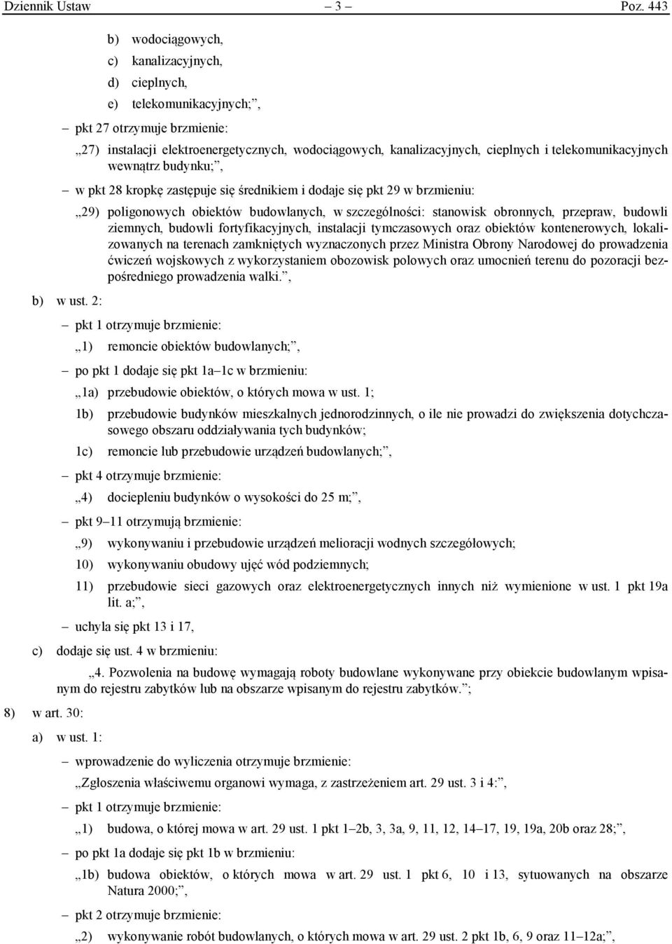 telekomunikacyjnych wewnątrz budynku;, w pkt 28 kropkę zastępuje się średnikiem i dodaje się pkt 29 w brzmieniu: b) w ust.